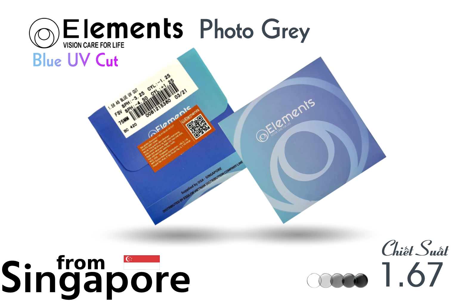 Elements Blue UV Cut Photo Grey